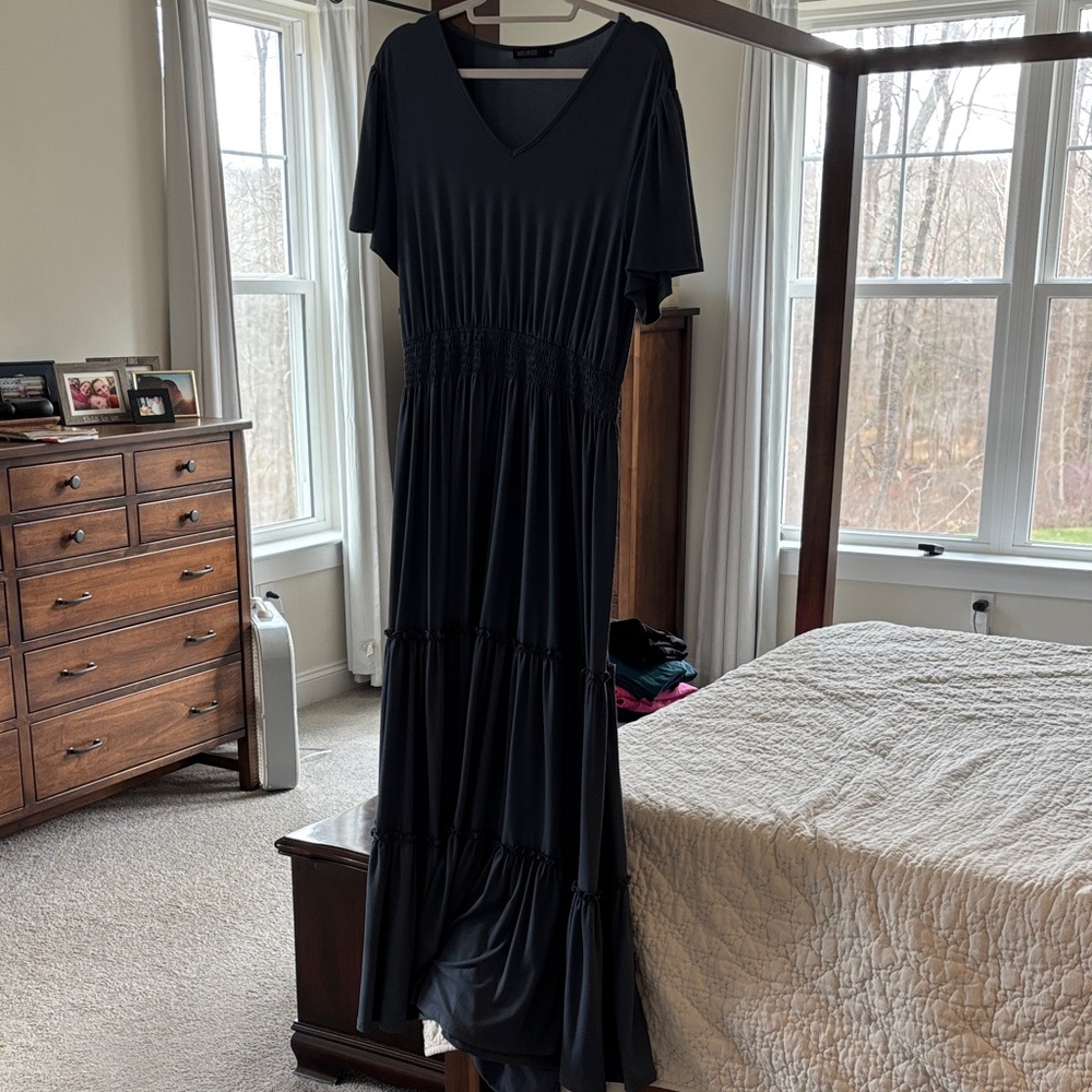 Mika rose Elegant Blue Maxi Dress